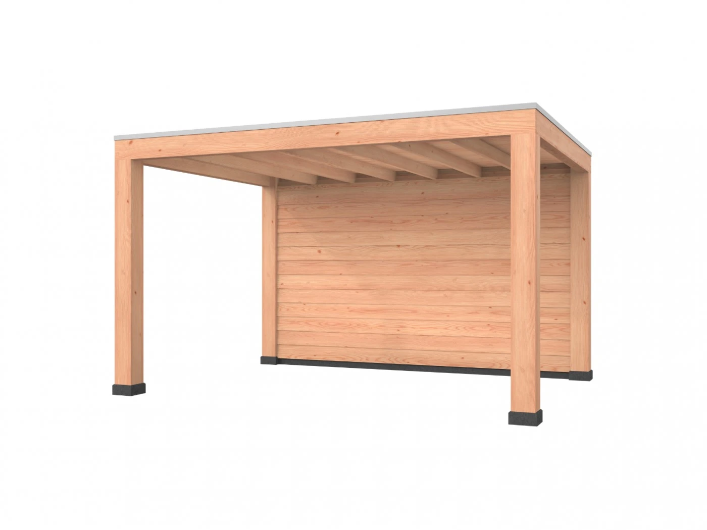 Douglas overkapping, 400 x 300, met achterwand, Westwood Robuust - Afbeelding 1